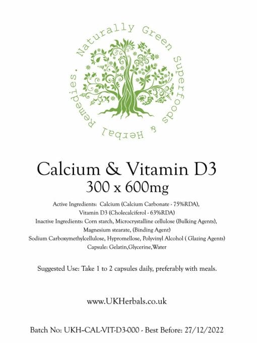 Calcium & Vitamin D3 Tablets-600mg