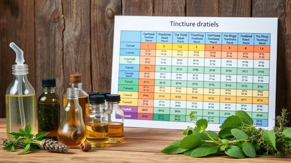 herbal tincture ratio chart