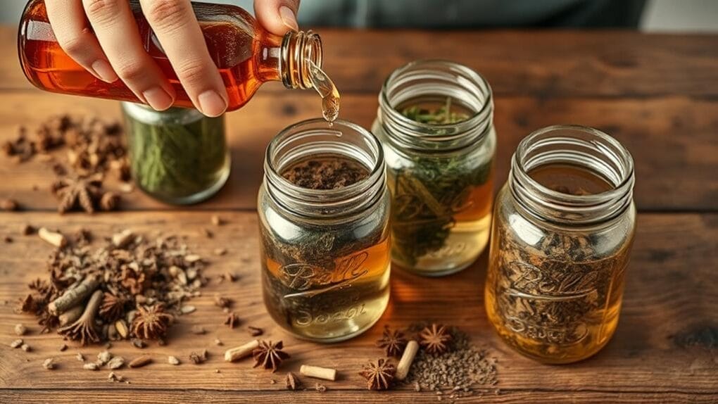 herbal tinctures alcohol preparation